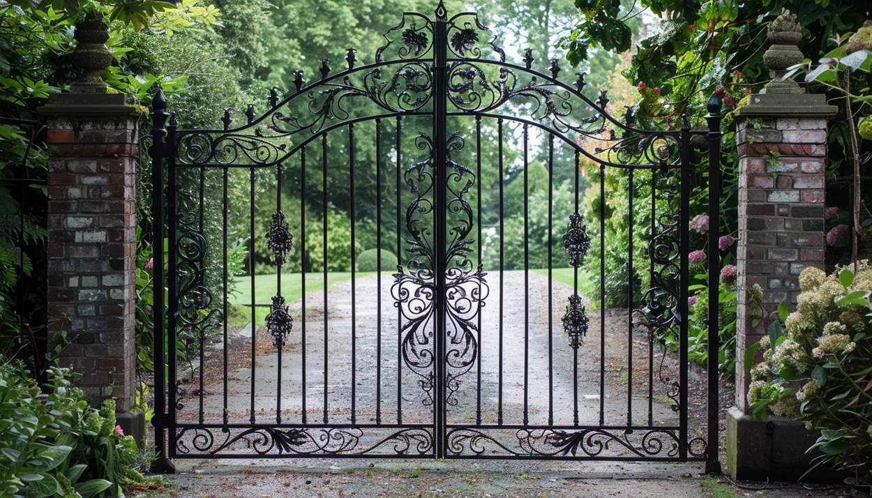 black iron gates in London