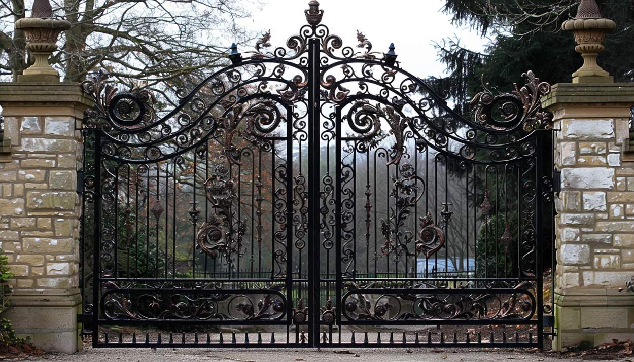 made to measure industrial wrought iron gates
