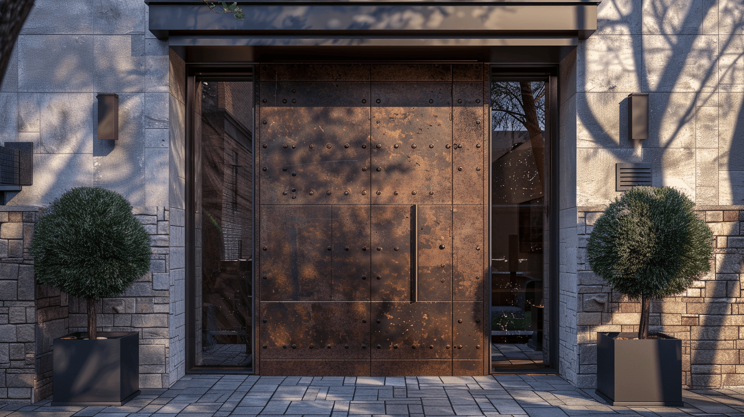 Iron and Glass Door